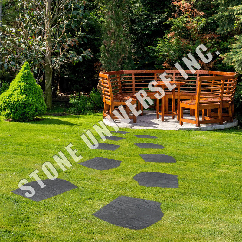 Ash Black Porcelain Stepping Stones (West & East)