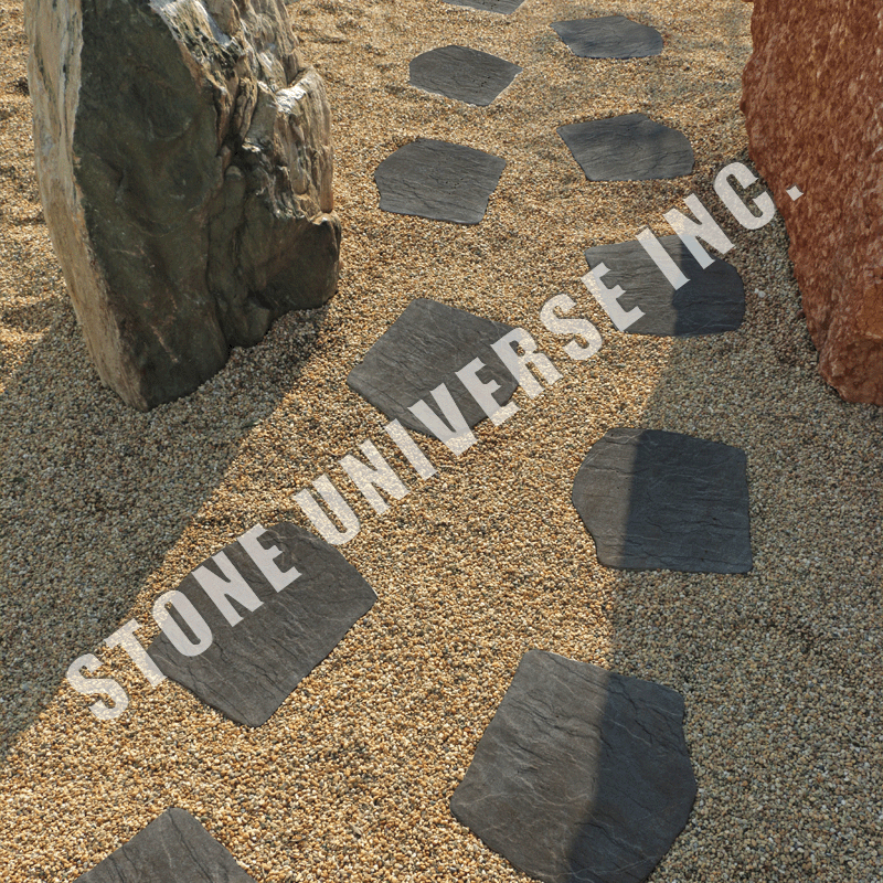 Ash Black Porcelain Stepping Stones (West & East)