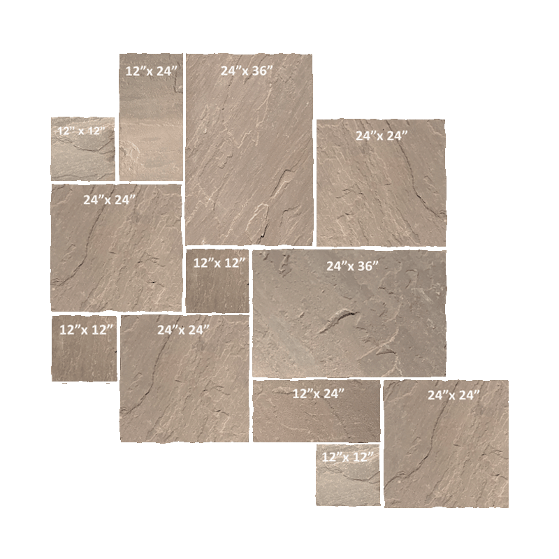 Rock Face Jumbo Pattern Antique Brown (West)