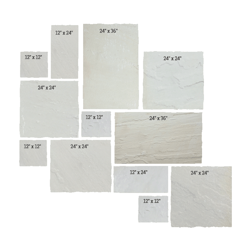 Rock Face Jumbo Pattern Antique Buff (West)