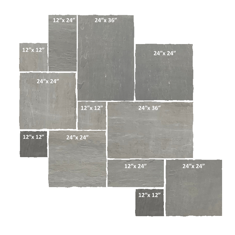 Rock Face Jumbo Pattern Grey Mist (West & East)