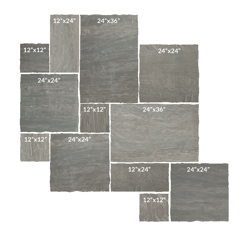 Rock Face Jumbo Pattern Slate Grey (West & East)