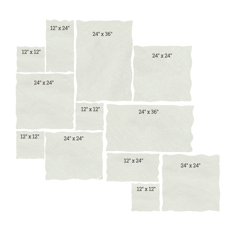 Rock Face Jumbo Pattern Vintage White (West)