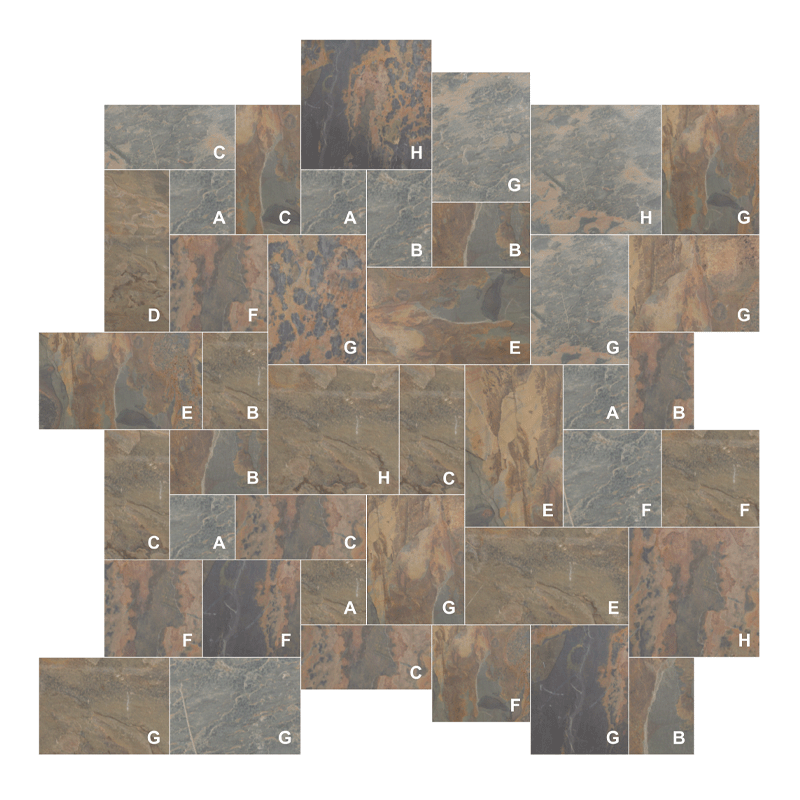 Paver Ashlar Pattern California Gold (East)