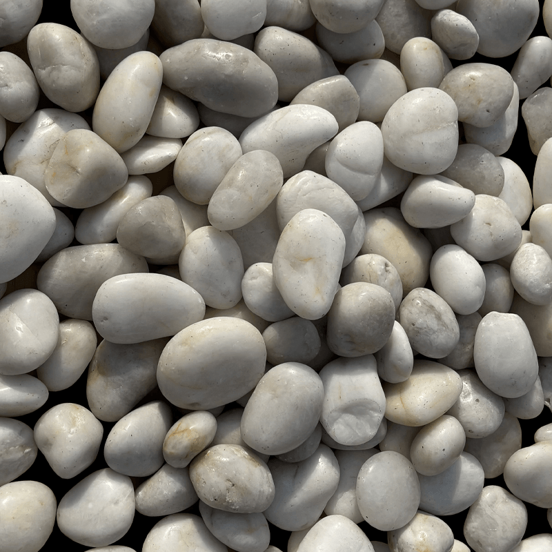 Pebbles White High Polished (West & East)